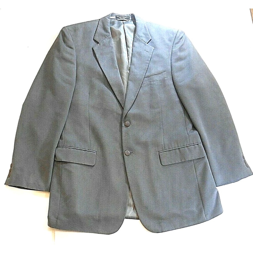 boat house row Super Suede Grey 2 BUTTON BLAZER COAT Men's Jacket Size L42